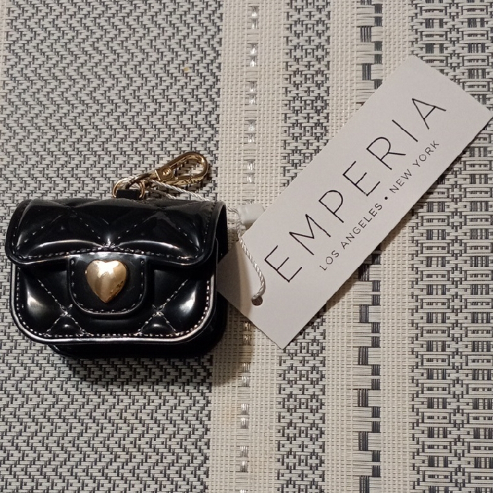 Black Mini Bag with Gold Accent